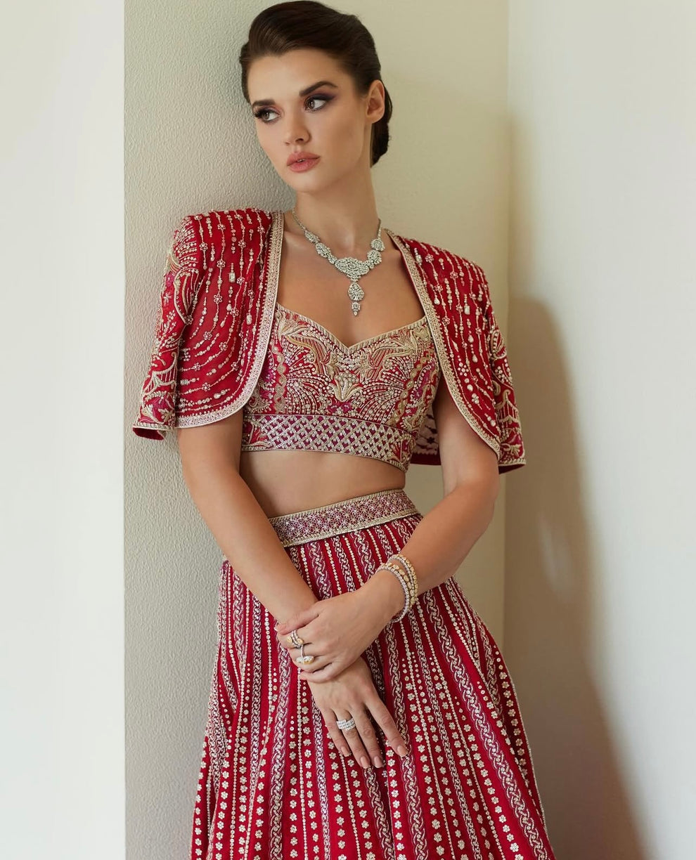 Faraz Manan - Red Bridal Couture Ayla's Atelier